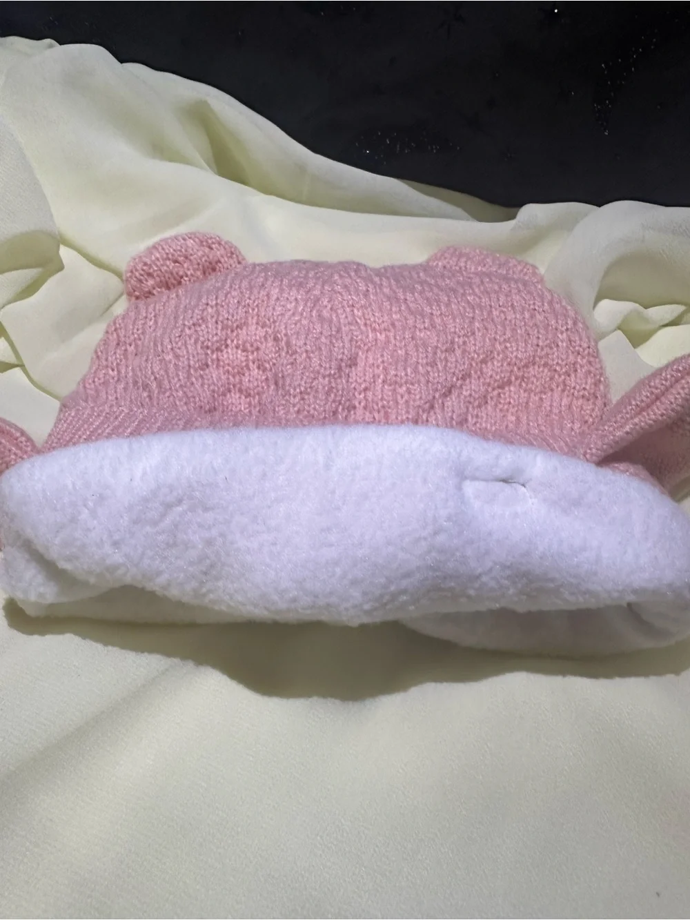 Cozy Pink Knit Earflap Hat with Ties